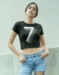 Number Seven Women's Crop top Bella+Canvas 6682 - Femstylo