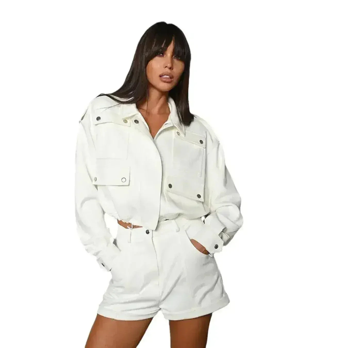A Short Coat Shorts Suit Women Set - Femstylo