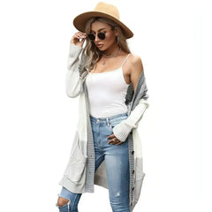 Color Matching Cardigan Sweater Coat Women - Femstylo