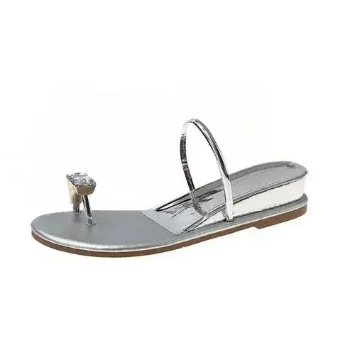 Rhinestone Beach Flip Flops - Glam Sandals | Femstylo - Femstylo