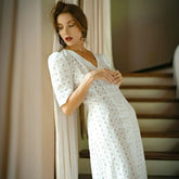 OLYMPIA Embroidered Cotton Dress - Femstylo