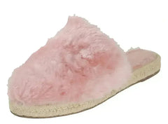 Bruno Menegatti 385002RO-7 Valentina-Angie Fluffy Closed-Toe Slippers& - Femstylo