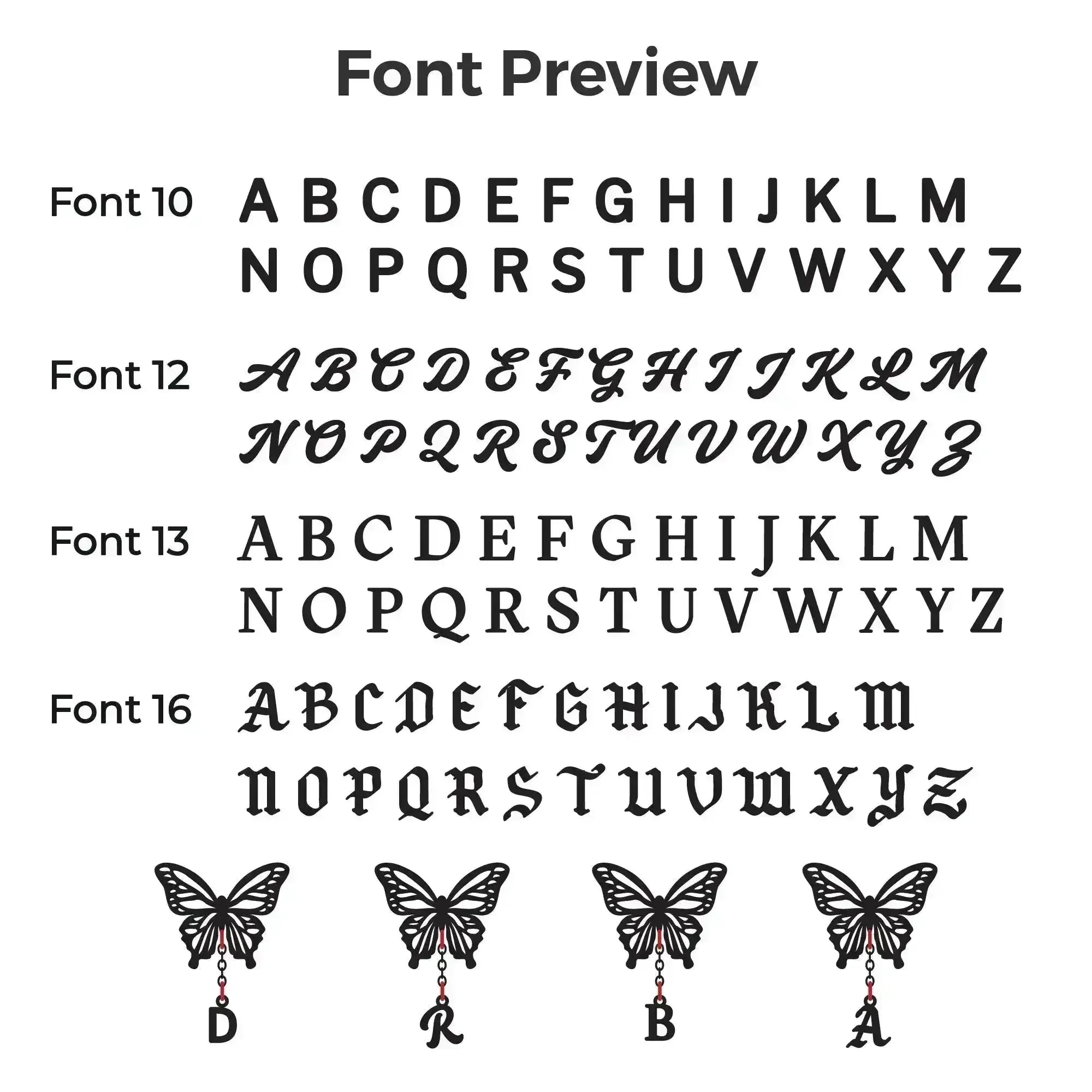 Custom Letter Necklace, Initial Jewelry, Initial Butterfly Necklace - Femstylo