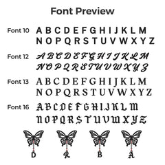 Custom Letter Necklace, Initial Jewelry, Initial Butterfly Necklace - Femstylo