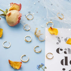 12pcs Adjustable Toe Rings For Women Girls Simple Beach Open Toe Set Cute Heart Feather Summer Toe Foot Jewelry