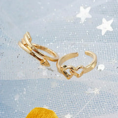 12pcs Adjustable Toe Rings For Women Girls Simple Beach Open Toe Set Cute Heart Feather Summer Toe Foot Jewelry