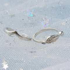 12pcs Adjustable Toe Rings For Women Girls Simple Beach Open Toe Set Cute Heart Feather Summer Toe Foot Jewelry