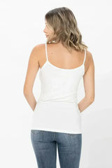 Basic Solid Shapewear Camisole – Soft Spaghetti Strap Tank Top for Women - Femstylo