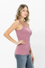 Basic Solid Shapewear Camisole – Soft Spaghetti Strap Tank Top for Women - Femstylo