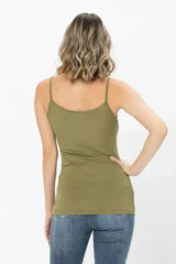 Basic Solid Shapewear Camisole – Soft Spaghetti Strap Tank Top for Women - Femstylo