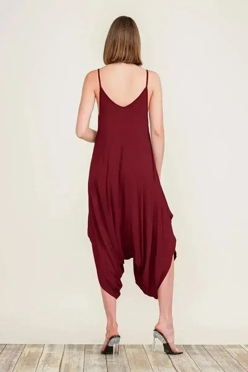 Harem Jumpsuit Romper – Chic & Versatile One-Piece | Breathable Rayon - Femstylo