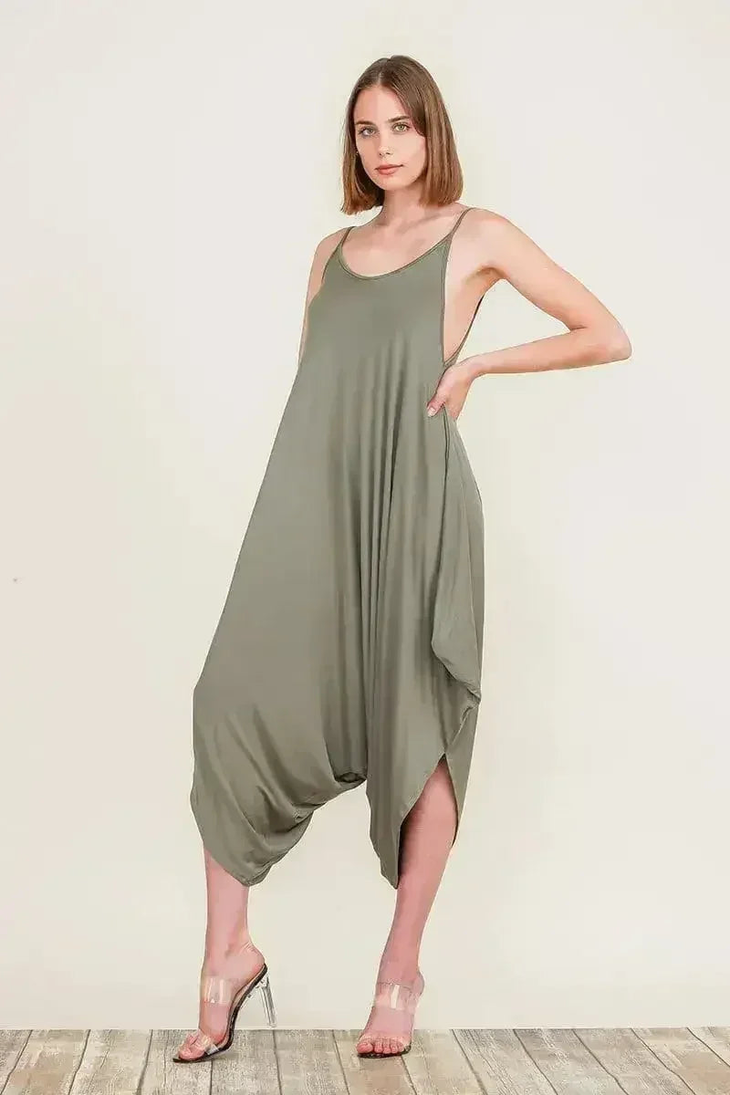 Harem Jumpsuit Romper – Chic & Versatile One-Piece | Breathable Rayon - Femstylo