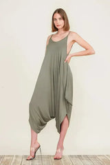 Harem Jumpsuit Romper – Chic & Versatile One-Piece | Breathable Rayon - Femstylo