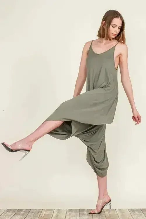 Harem Jumpsuit Romper – Chic & Versatile One-Piece | Breathable Rayon - Femstylo