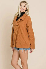 Fleece Jacket Lapel Lightweight Warm Sherpa - Femstylo