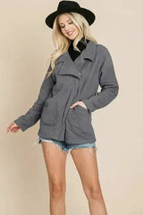 Fleece Jacket Lapel Lightweight Warm Sherpa - Femstylo