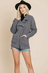 Fleece Jacket Lapel Lightweight Warm Sherpa - Femstylo