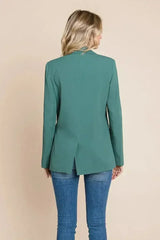 Double Breasted Lapel Collar Jacket Blazer - Femstylo