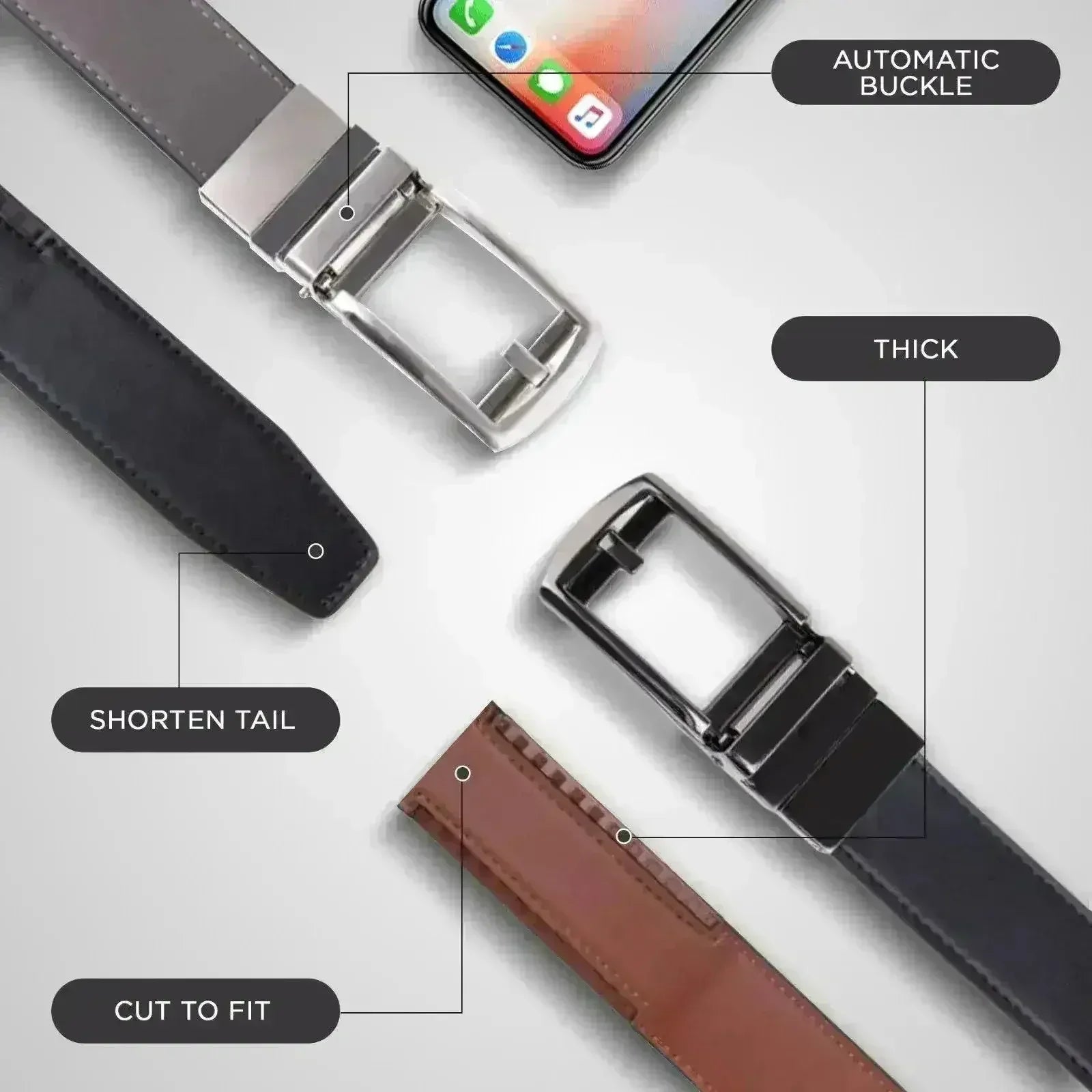 Patented Reversible Ratchet Belt 2 Colors (1 Belt) - Femstylo