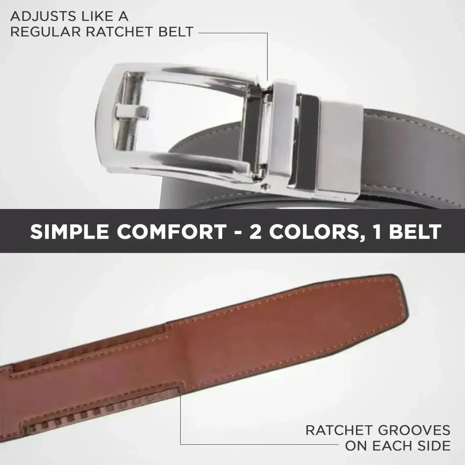 Patented Reversible Ratchet Belt 2 Colors (1 Belt) - Femstylo