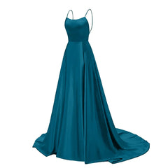 Navy Blue Bridesmaid Dress For Weddings Woman Guest 2024 Sexy Spaghetti Straps Split Prom Party Gowns Long Maid Of Dresses