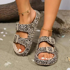 Summer Women Comfort Leopard Soft Thick-Soled Slippers - Sexikinis - Femstylo