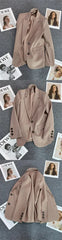 Women Jacket New in Korean Fashion Small Suit Top Brown Suit Coat Clothes Loose Straight Temperament Slim Blazer for Women Chic