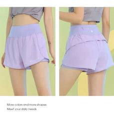 PHIGEER Yoga Shorts for Women Lightweight Gym Cycling Workout Shorts with Pocket Breathable Running Sweatpants Athletic Clothes