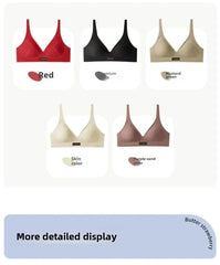 MOYISU Lingerie Women's Summer Traceless Small Bra Pull Together No Underwire Jelly Bar Soft Support Tuck Back Bra Cover