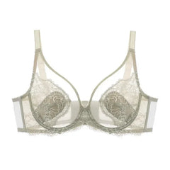 Lingerie Women's Thin BrasLace Full Cup BrasBeautifully Embroidered BrasAnti-SaggingUltra-Thin Bras