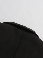 TWOTWINSTYLE Hit Color Spliced Appliques Fashion Blazers for Women Lapel Long Sleeves Patchwork Bead Temperament Blazer Female