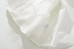 YENKYE Summer Women Sexy Fit And Flare White Mini Dresses Short Sleeve Low Waist Elegant Party Dress Ladies Bridesmaids Robe