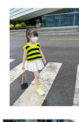 1pcs Spring Summer Girls Pleated Skirt Students Elastic A-line Skirt Kids College Style jk Skirts Childrens Fashion Short Skirts
