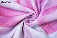 Weird Puss Flower Print Dress Woman Summer Strapless Splits Irregular Tassel Patchwork Backless Bandage Party Skinny Vestidos