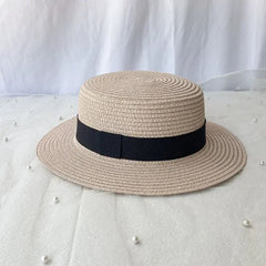 Korean Summer Men's and Women's Top Hats Straw Hats Sunshade Sunscreen Hats Beach Vacation Travel Hat