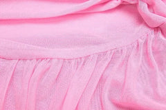 kliou Asymmetrical Slash Neck Women Mini Dress Solid Sexy Unique Mesh Pleated Ribbons Bodycon Mujer Concise Hipster Party Frock