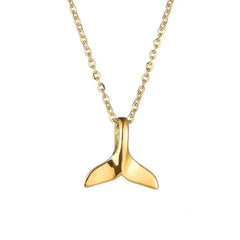 Dainty Gold Plated Mermaid Fish Tail Necklace For Women Summer Beach Jewelry Accessories