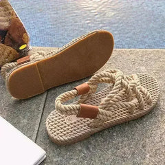 Braided Rope Sandals - Femstylo