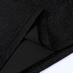 Sexy 90s Cowl-Neck Rave Dress - Glitter Y2K Clubwear | Femstylo