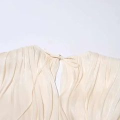 Women's A-Line Mini Dress with Long Sleeves & Empire Waist