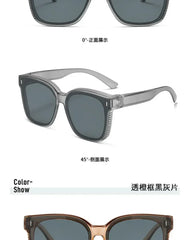 Fashion Square Polarized Sunglasses Cover Over Myopia Prescription Glasses Portable Men Women Vintage Fishing Driving Eyewear 