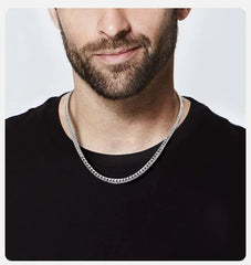 VNOX Cuban Chain Necklace - Stainless Steel 5/6/8mm - Unisex Waterproo