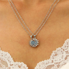 LATS New Stainless Steel Magnetic Sun Moon Couple Necklace Fashion Chain for Men and Women Good Friend Gifts Trend Jewelry