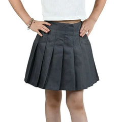 Summer Girl Pleated Skirt Children Summer Skirt Girls Mini Skirts Vintage Pleated Skirt 3-13Y Junior Girls Ruched Cullottes