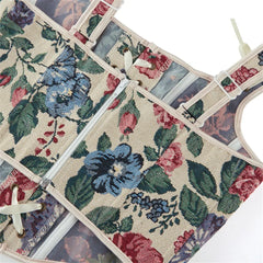 Womens Corsets Floral Lace Up Bustiers Shoulder Strap Corsets Jacquard Bustier Casual Outfits Medieval Renaissance Costumes