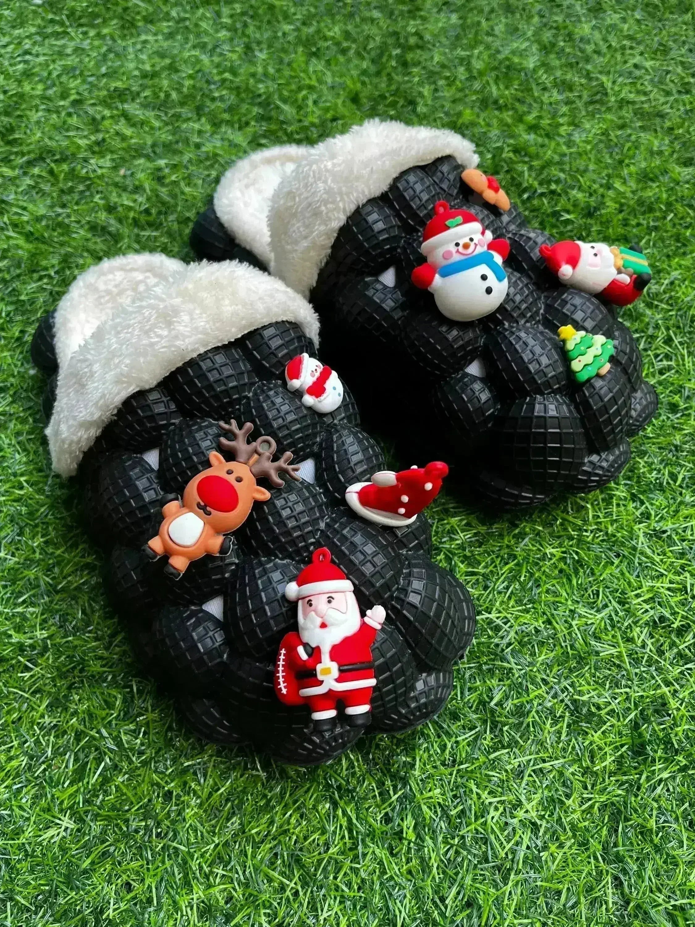 Furry House Slides for Chirstmas Funny DIY Bubble Slippers - Femstylo
