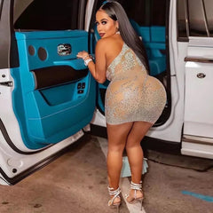 Sexy Summer Women Clothing Mesh Lace Embroidery Nightclub Ladies Dress One-piece Short Skirt Urban Style Elegant Commuting Style