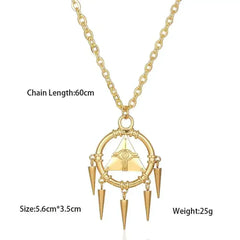 Stainless Steel Anime Millennium Wisdom Wheel Cosplay Pendant Necklace Jewelry Gift