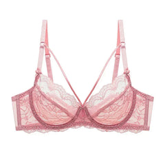 Logirlve Wholesale 3PCS Sexy Underwear Woman Lace Bras Hollow out Ultrathin Bra Women's lingerie Big Size Bra