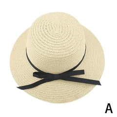 Summer Straw Hat Big Wide Brim Foldable Beach Sun Hat Straw Floppy Sun Block UV Protection Hat Ladies Outdoor Travel Straw Hat